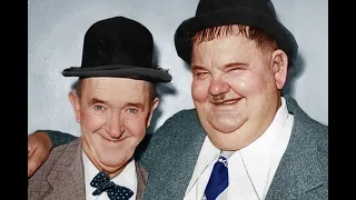 Last amateur color film by Laurel and Hardy In 1956