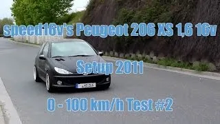 SRT - Peugeot 206 XS 1,6 16v 0 - 100 Km/h Test - Acceleration #2 HD