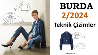 Burda Şubat 2024 Teknik Çizimler | Burda 2/2024 Technical Drawings ( ÇEKİLİŞ YAPILDI )