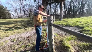 Installing new spring electric fence gates from Powerflex Fence.