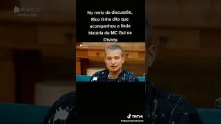 Rico lembrando MC Gui o que aconteceu na Disney em discussão