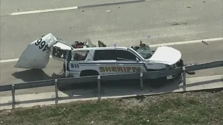 HCSO deputy critically injured in 18-wheeler crash on Tomball Parkway