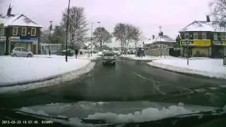 Driving in snow around Sheffield 23 March 2013