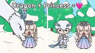 Dragon + Princess = Love Story🩷🐉👸🏼💞| Toca Sad Story | Love Story | Toca Life World 🌍