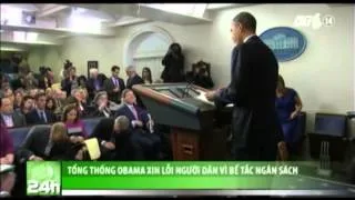 VTC14_Tổng thống Obama xin lỗi người dân vì bế tắc ngân sách