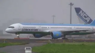 Uzbekistan Airways Boeing 757-200 VP-BUB Take off at Narita