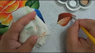 Rosas Com Maçãs Pintura em Tecido Parte 1 - AULA 403 BRUNO SILVA