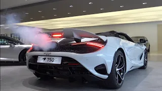 New! 2024 McLaren 750s Spider | Cold Startup, SOUND, Interior and exterior | Visual review