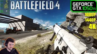 GTX 1050 Ti | BATTLEFIELD 4 - 1080p, 1440p, 4K