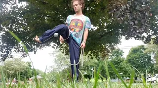 Foot shot into dragon (rope dart tutorial)