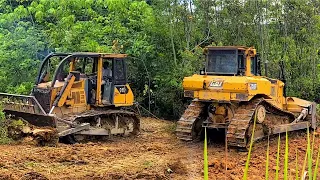 The Easy Way To Clearing The Land Using Dozer CAT D7R and CAT D6G