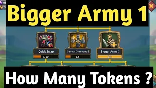 Bigger Army 1 How many Technolabe Tokens Required - Lordsmobile