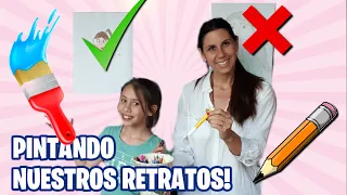 PINTAMOS Nuestros RETRATOS ¿Quién lo Hizo Mejor? Reto con mi madre | Marti Aragon