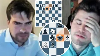 KING MOVE?? Magnus Carlsen Wins a Piece After Van Foreest's Blunder and He Wins the Game in 41 Moves