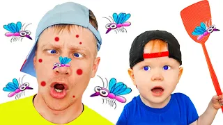 Yan and Dad vs mosquitoes in our house | Funny Stories for kids with Yan Show Toys