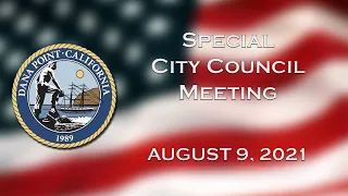 City Council Adjourned Meeting: August 9, 2021