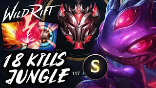 WILD RIFT - 18 KILLS FIZZ JUNGLE ON HIGH ELO! INSTA KILL BURST - GRANDMASTER RANKED SOLOQ