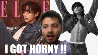 I GOT HORNY !!  Jungkook X Calvin Klein and Kim Taehyung X ELLE KOREA   Cover Photoshoot REACTION !