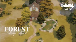 Aesthetic Forest Cottage + Pond | The Sims 4