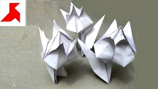 How to make origami TULIP from A4 paper with your own hands?