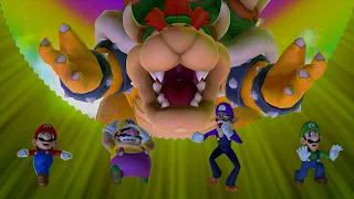 Mario Party 10 - Mario vs Wario vs Luigi vs Waluigi vs Bowser - Whimsical Waters