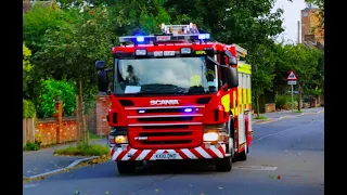 Kettering Fire Engine Responding to Fire Call with LIGHTS + SIRENS - Northants Fire