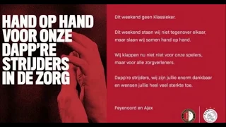 Ajax en Feyenoord eren zorg met gezamenlijke advertentie