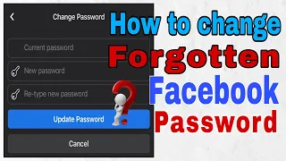 PAANO PALITAN ANG NAKALIMUTANG FACEBOOK PASSWORD