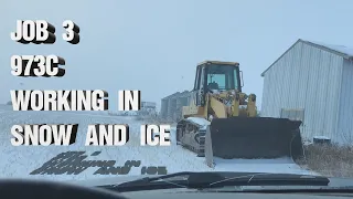 CAT 973C Working In Snow And Frozen Ground