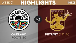 7.29.2023 | Oakland Roots SC vs. Detroit City FC - Game Highlights