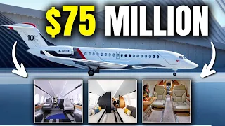 Inside the Luxurious $75M Dassault Falcon 10X Private Jet!