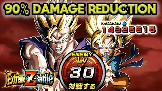 90% DAMAGE REDUCTION! LR GOHAN & GOTEN EZA STAGE 30 COMPLETED! Dragon Ball Z Dokkan Battle