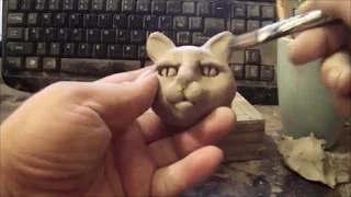 How To Sculpt A Cat Face In Clay