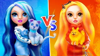 Desafío de Frío vs Caliente / 12 Trucos y Manualidades para Barbie