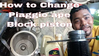 How to Change Piaggio ape Block piston Repairing./// BR Creation//