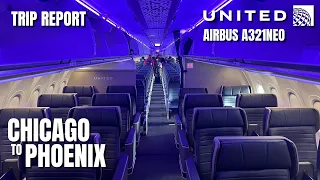 United Airlines Airbus A321neo First Class Trip Report | Chicago to Phoenix