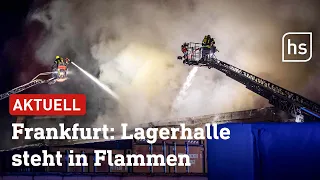 Einsturz drohte: Großbrand in Frankfurter Recyclingbetrieb | hessenschau