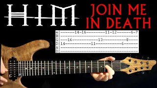 HIM Join Me In Death Guitar Tab Lesson / Avalanche Effect Tabs Cover