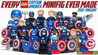 EVERY LEGO Captain America Minifig EVER MADE! (2012 - Present Comparison)