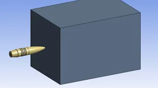 12.7x99mm AP Ammunition / .50 cal BMG AP Bullet / +100mm Aluminium Armour  Penetration Test / Ansys