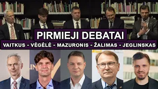 PIRMIEJI DEBATAI - Žalimas, Vaitkus, Vėgėlė, Jeglinskas, Mazuronis - ELTA | Karalius Reaguoja