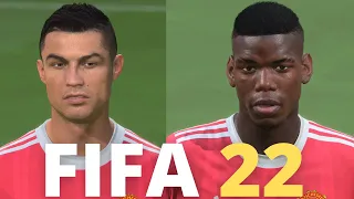 FIFA 22 Manchester United Faces | FIFA 22 Faces | Ratings & Potential📈