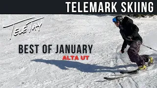 Telemark Skiing at Alta Ski Area Best of January 2024 w/ TeleTay