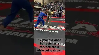 My 17-year old student catching his opponent with a Baseball Bat Choke (NAGA)