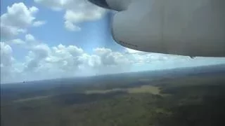 Take-off at Cayenne (CAY) / Approach and landing at Saül (XAU) with a LET 410