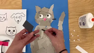 Ripped Paper Animal Collage -part 2