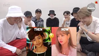 BTS reaction blackpink then vs now (shookening)