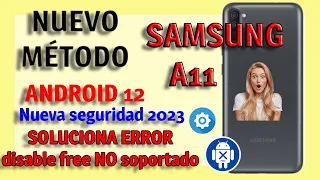 Sacar Cuenta Google/FRP 😱 Samsung A11- Android 12 - Nuevo Método 2023 sin PC / solo con 3 archivos