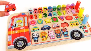 Best Learn Shapes, Numbers, Counting 1 to 10 with Firetruck Puzzle | Toddler Preschool Learning