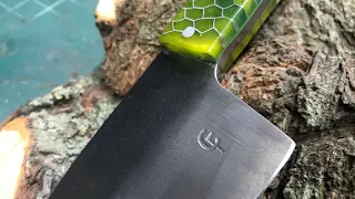 Making Japanese "Deba" Cleaver - a.k.a. Tactical Onion Chopper- Aluminium Honeycomb Handle